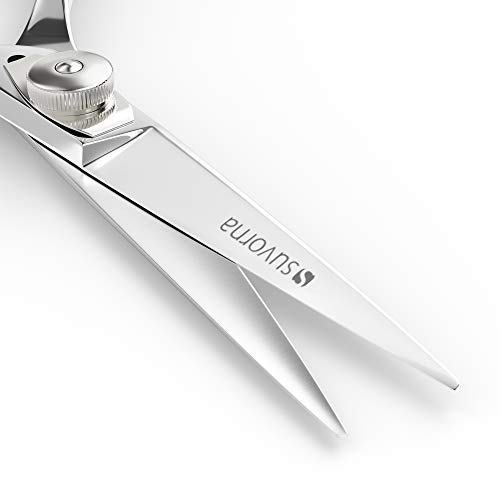 Suvorna Hair Scissors Professional - Barber Shears for Hair Cutting - Extremely Sharp Razor Edge Hair Cutting Scissors to Cut Hair - 6.5" Japanese Stainless Steel Hair Shears for Women and Men