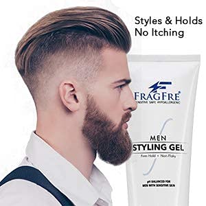 Men's Firm Hold Hair Gel for Aggressive Styles - Paraben-Free Hypoallergenic Formula for Sensitive Skin, No Irritations - 8 oz