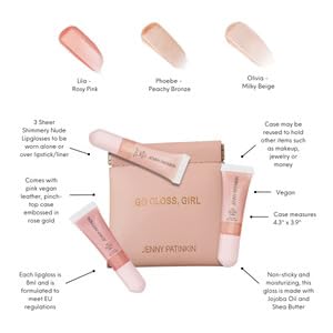 JENNY PATINKIN Luxury Go Gloss Girl Lip Gloss Set for Women | Hydrating Lipgloss for Girls | High-Shine, Non-Sticky | Nourishing, Long-Lasting Gloss for Radiant Lips, Kissable – 24 ml