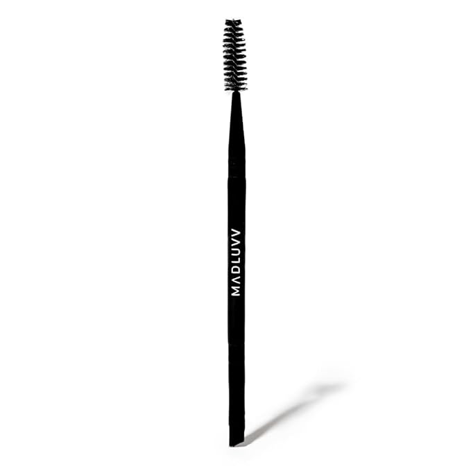 MADLUVV Brow Stamp Kit with Brow Stencils – Easy Eyebrow Shaper for Natural-Looking Brows – Popular Eyebrow Stencil Kit Used by Professionals – 9 Shapes, Spoolie, Travel Bag & Stamp (Auburn)