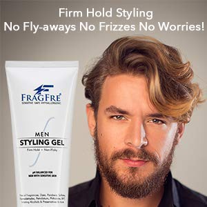 Men's Firm Hold Hair Gel for Aggressive Styles - Paraben-Free Hypoallergenic Formula for Sensitive Skin, No Irritations - 8 oz