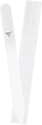 Bona Fide Beauty Czech Glass Nail File (Clear Color) - Crystal Fingernail File for Natural Nails with Clear Hardcase, Gifts for Women