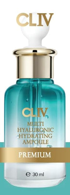 CLIV Multi Hyaluronic Hydrating Ampoule | 85% Hyaluronic Acid, 8-Layer Hydration, Ceramides & Panthenol for Deep Moisture Care | Korean Skincare Nourishing Serum | 1.01 Fl Oz (Pack of 1)