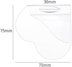 2 Pcs Clear Acrylic Nail Art Palettes Heart Shaped Nail Painting Plate Makeup Hand Palette Professional Cosmetic Mixing Palette for Beauty Salon