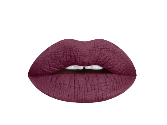 Aromi Black Cherry Matte Liquid Lipstick, Dark Plum Maroon Lip Color, Vegan and Cruelty-free, Long-Lasting Lipstick, Handmade (Black Cherry)