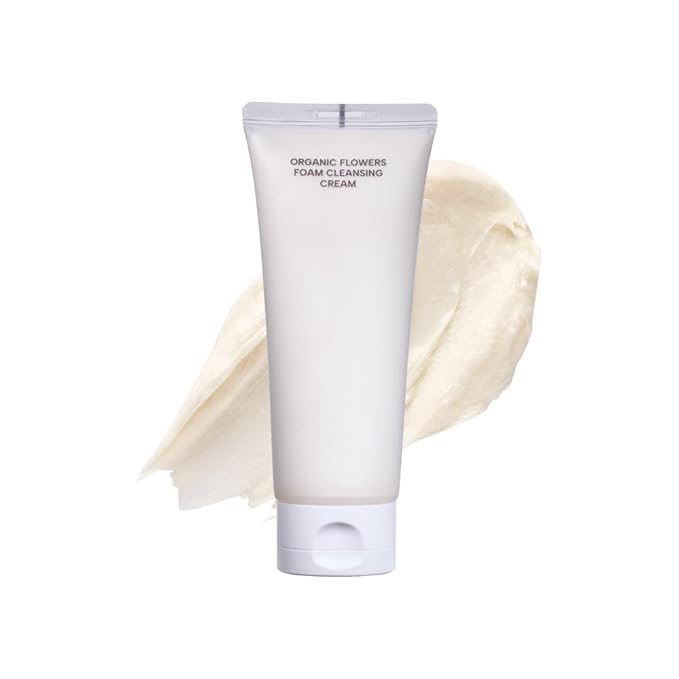 Whamisa Organic Flowers Foam Cleansing Cream, Foaming Face Wash, Postbiotic-Rich Formula for Gentle Wash, Rich Bubble Pore Care, Fermented Complex, 3 Day Aging, Hydrating, Korean Skin Care (150ml)