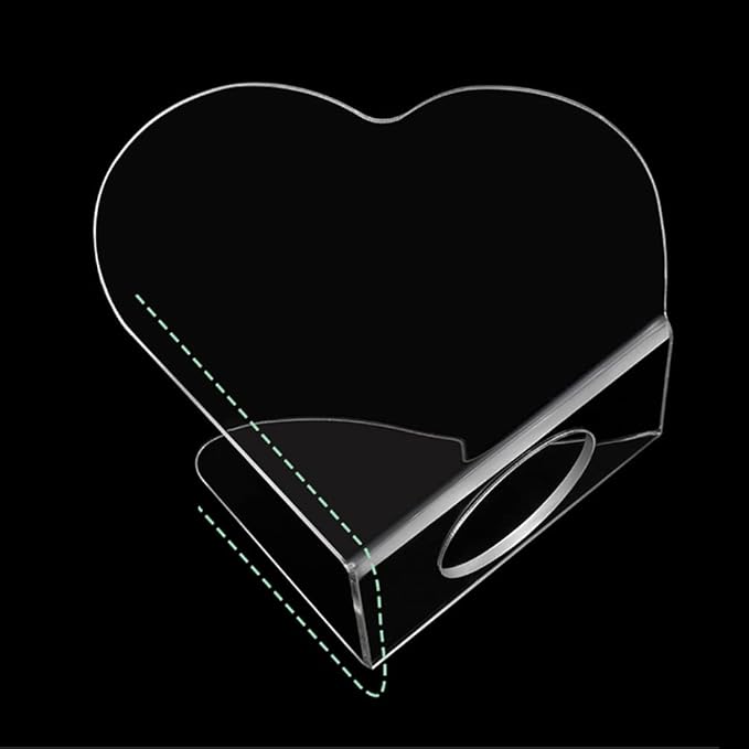2 Pcs Clear Acrylic Nail Art Palettes Heart