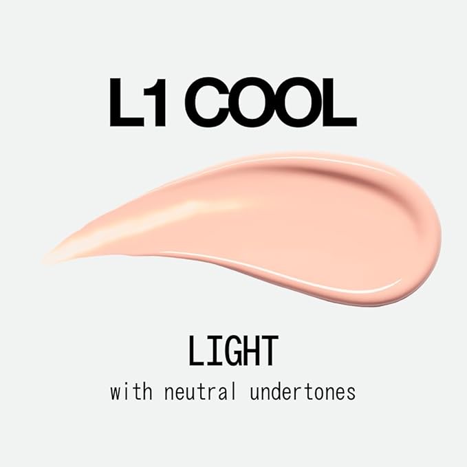 about-face THE PERFORMER Skin-Focused Foundation L1Cool – Medium Coverage, Long-Wear, Breathable & Buildable Base – Clean, Vegan, Hydrating Formula with Blue Agave & Chlorella – 1.08oz