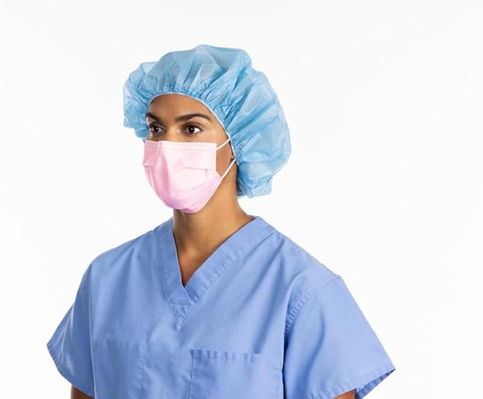 HALYARD Pink Level 1 Procedure Mask with Earloops, 57578