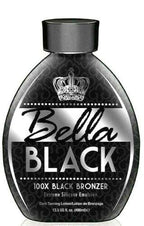 Bella Black 100X Bronzer Tanning Lotion – Premium Tanning Bed Lotion with Extreme Silicone Emulsion and Banana Fruit Extract – Instant Results – Dark Tanning Lotion for Indoor Tanning Beds - 13.5oz
