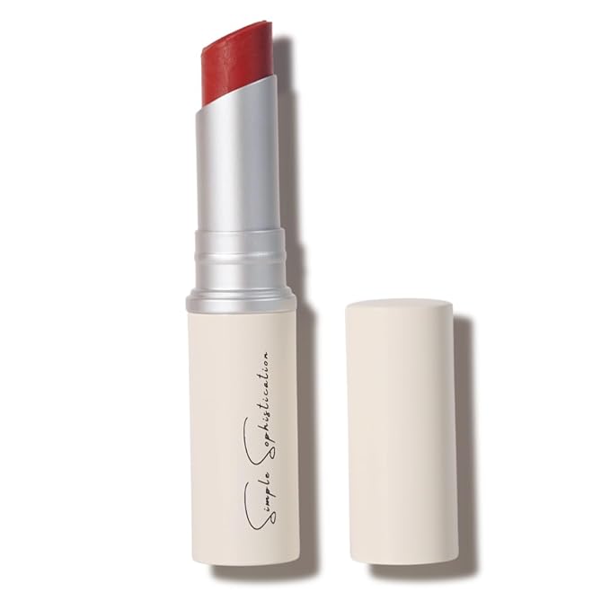 Natural Lip Balm - Anti-Aging with 100%-grassfed Beef Tallow, CoQ10, Astaxanthin, Hyaluronic acid - Ultra Moisturizing, Conditioning, All natural, Organic, Made in USA (Warm Red)