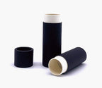 10 Pcs 1 Oz Paperboard Lip Balm Tubes Cardboard Krafts Paper Lipstick Tube Empty Lip Gloss Container Refillable Paper Round Solid Perfume Tube Chapstick Tube DIY Cosmetic Deodorant (Black)