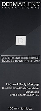 Dermablend Leg and Body Makeup Foundation with SPF 25, 40W Medium Golden, 3.4 Fl. Oz.