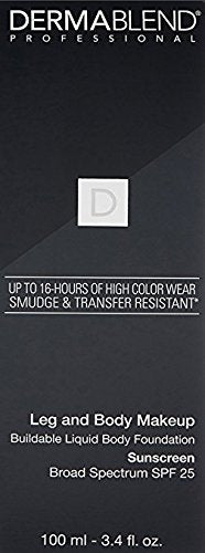 Dermablend Leg and Body Makeup Foundation with SPF 25, 40W Medium Golden, 3.4 Fl. Oz.