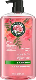 Herbal Essences Rose Hips Shampoo - Smooth, Shiny Hair with Vitamin E & Jojoba, Safe for Color Treated Hair, Floral Scent, Cruelty-Free, Dermatologist-Tested, 29.2 Fl Oz (Pack of 2)