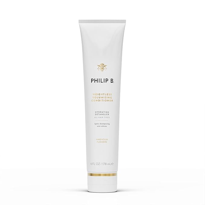 PHILIP B Weightless Volumizing Conditioner, 6 fl. oz. (178 ml) - Ultra-light Hair Detangler, Adds Extra Body and Shine