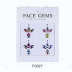 Facial Jewels Stickers, Makeup Accessories, Reusable Rhinestone Gems for Face Decoration, Stage Makeup, Party Glam (Face Gems(027))