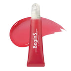 Lip Care Color Oil #Cherry More 0.34 Fl Oz, Vegan Tinted Lip Oil with Jelly Massager for Dry Lips, Hydrating & Cooling Lip Treatment, Long-Lasting Glow & Volume, Korean Lip Oil, BeginS