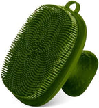 VWMYQ Silicone Face Scrubber for Men Facial Cleansing Brush Silicone Face Wash Brush Manual Waterproof Cleansing Skin Care Face Brushes for Cleansing and Exfoliating (Green)