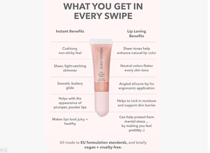 JENNY PATINKIN Luxury Go Gloss Girl Lip Gloss Set for Women | Hydrating Lipgloss for Girls | High-Shine, Non-Sticky | Nourishing, Long-Lasting Gloss for Radiant Lips, Kissable – 24 ml