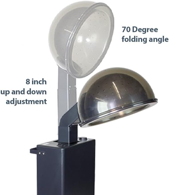 SKINACT Hooded Conditioning Hair Dryer 1150W with Stand, 60-Minute Timer, Temperature Adjustable, Angle & Height Adjustable Downdraft Hood