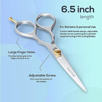 Suvorna hair scissors professional - hair cutting scissors to cut hair - barber shears for hair cutting- 6.5" Stainless Steel hair shears for women, men - hair cutting shears for barber and salon