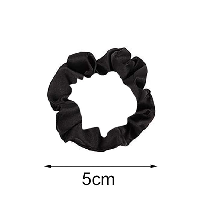 12Pcs Satin Hair Scrunchies, Black Scrunchies Hair Ties Elastic Hair Bands Ponytail Holder Hair Accessories Stocking Stuffers Gifts for Women Girls