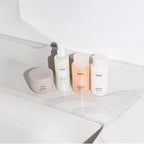 OUAI Thick Hair Shampoo & Conditioner Set, Travel Size - Moisturizing Shampoo & Conditioner - With Keratin, Marshmallow Root, Shea Butter & Avocado Oil - Sulfate, Paraben & Phthalate Free (3 Oz)