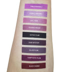 Aromi Plum Metallic Liquid Lipstick | Dark Plum Lip Color with a Shimmery Finish, Vegan, Cruelty-free, Long-Lasting, Smudge Proof, Handmade (Silver Plum)