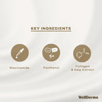 WELLDERMA Sapphire Collagen Impact Hydrogel Fitting Mask, 25g x 16 Sheets – Hydrating & Firming Micro-Hole Sheet Mask with Collagen Water 850,294ppm, Niacinamide & Peptides