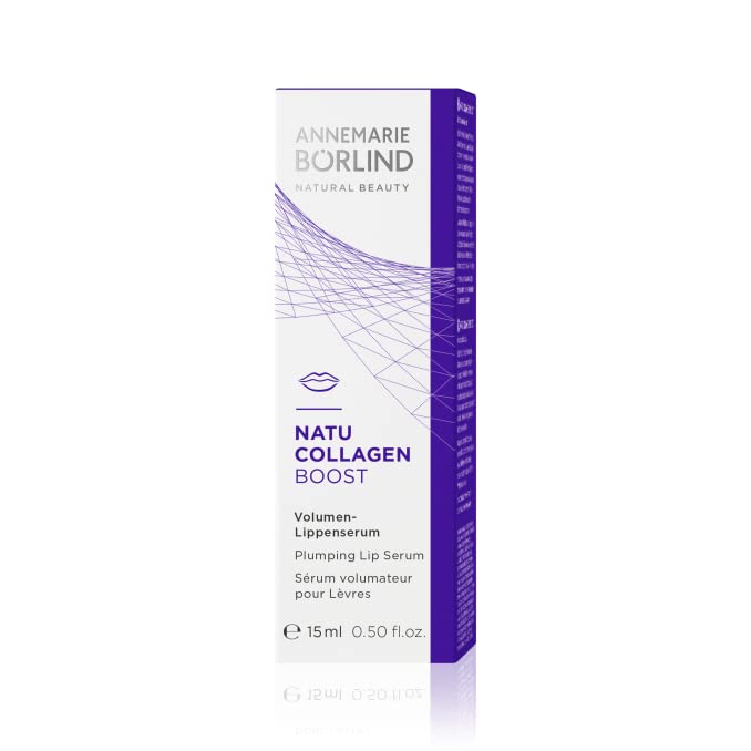 ANNEMARIE BÖRLIND - NATU COLLAGEN BOOST Plumping Lip Serum - redefining, plumping, rejuvenating lip care, with botanical collagen and plant-based protein, lip plumper, vegan, 0.50 Fl. Oz.
