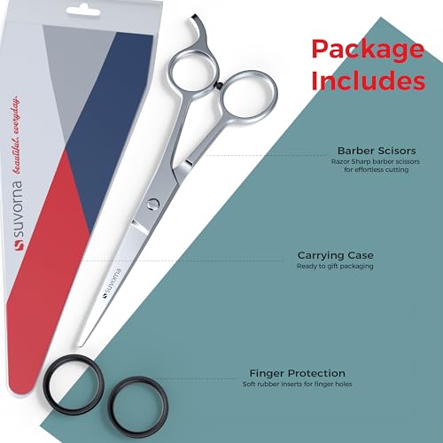 Suvorna 6.5" Professional Hair Cutting Scissors – Stainless Steel Haircut Scissors for Hair Trimming & Grooming - Hair Scissors Professional for Barbers & Homeuse - Hair Shears for Women & Men