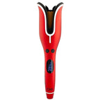 CHI Spin N Curl, Curling Iron For Healthy & Shiny Effortless Curls & Waves, Provides Preset Temperature Settings For Each Hair Texture, Ruby Red