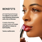 Winky Lux Lavender & Rainbow Glitter Confetti Balm - Hydrating ph Lip Balm, Natural Pink Tint with pH Color Changing, Moisturize & Soften Lips While Leaving Sheer Pink Tint, with Vanilla Scent