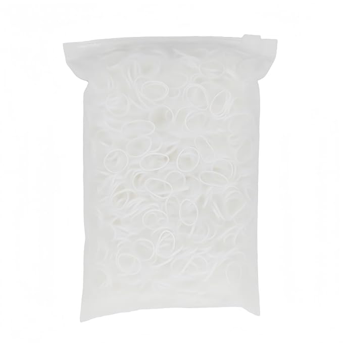 3200 Pcs Elastic Rubber Bands Small Hair Ties Hair Rubber Mini Hair Bands Hair Elastics Tiny Soft Holder Ponytails for Girls (White)