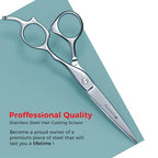 Suvorna 6.5″ Professional Hair Cutting Scissors – Stainless Steel Barber Shears for Hair Cutting & Trimming - Hair Cutting Shears for Professionals & Homeuse - Hair Shears for Women & Men
