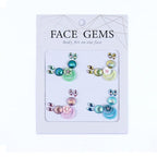 Facial Jewels Stickers, Makeup Accessories, Reusable Rhinestone Gems for Face Decoration, Stage Makeup, Party Glam (Face Gems(028))