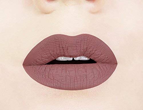 Aromi Sepia Brown Matte Liquid Lipstick | Grey Brown Lip Color, Greige, Vegan and Cruelty-free, Waterproof, Long-Lasting Lipstick, Dye-free (Sepia Brown)