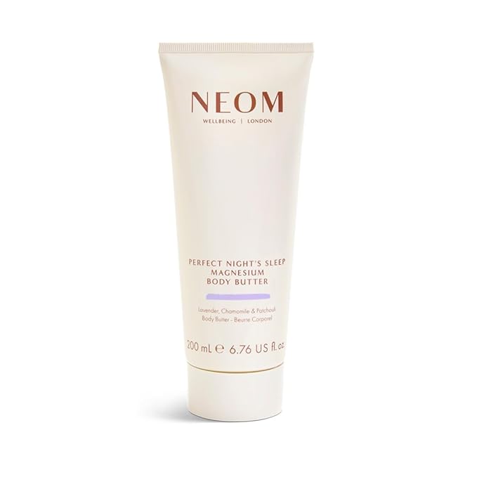 Neom - Perfect Night's Sleep Magnesium Body Butter | 6.76 Fl Oz (200ml) | Lavender, Chamomile, & Patchouli | Lotion for Sleep with Essential Oils | 100% Natural Fragrances | Nourish & Soften