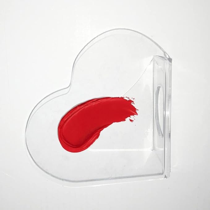 2 Pcs Clear Acrylic Nail Art Palettes Heart
