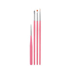 20pcs Nail Art Brushes Set, Nail Art Design Pen Painting Tools with Nail Extension Gel Brush, Nail Polish Brush, Builder Nail Gel Brush, Dotting needle,Adhesive drill pen (PinkFlower)