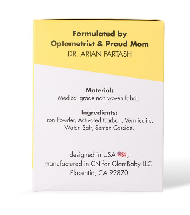 GlamBaby Warmy Winks Self-Heating Eye Mask for Kids – Heated Warm Compress for Dry Eyes, Irritation & Puffiness – Disposable Eye Mask for Children’s Eye Relief & Relaxation