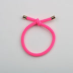 14PCS Hair Tie Elastics Knotted Hair Ties Ponytail Holders for Women Girls Elastic Hair Rubber Bands for Thin Thick Wavy Curly Straight Long Hair (Neon Pink)