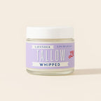 Whipped Tallow 2oz - All Natural Face Cream + Whole Body Moisturizer for Dry Skin - Made With Scented Oil Blend - No Preservatives, Parabens or Seed Oils - USA Made (Lavender)