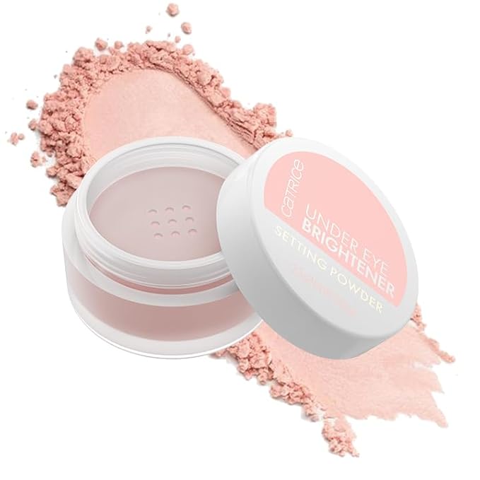 Catrice | Holiday Gift Set Under Eye Brightener & Setting Powder in 010 Light Rose + Magic Perfector Powder Puff Duo | Bright, Smooth & Long-Wear Finish