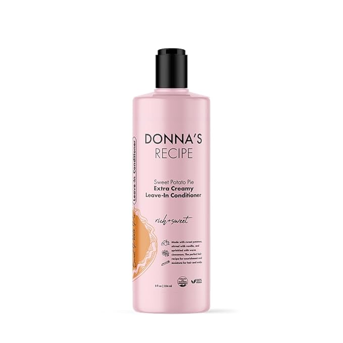 Donna's Recipe by Tabitha Brown – Sweet Potato Pie Extra-Creamy Leave-In Conditioner – Deep Moisture & Curl Definition – Sulfate-Free – 8 oz