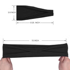Fashion Headbands For Women Wide Headband Yoga Workout Head Bands Hair Accessories Black Band 6 Pack