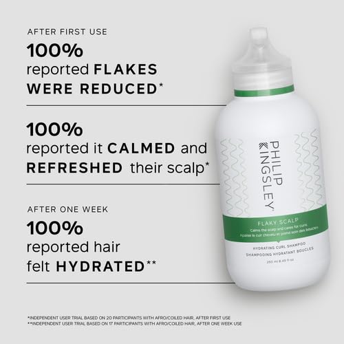 PHILIP KINGSLEY | Flaky Scalp Curl Shampoo | Anti‑Dandruff Shampoo for Curly, Coily & Wavy Hair | Calms & Clears Flakes Without Stripping Color | 8.45 oz