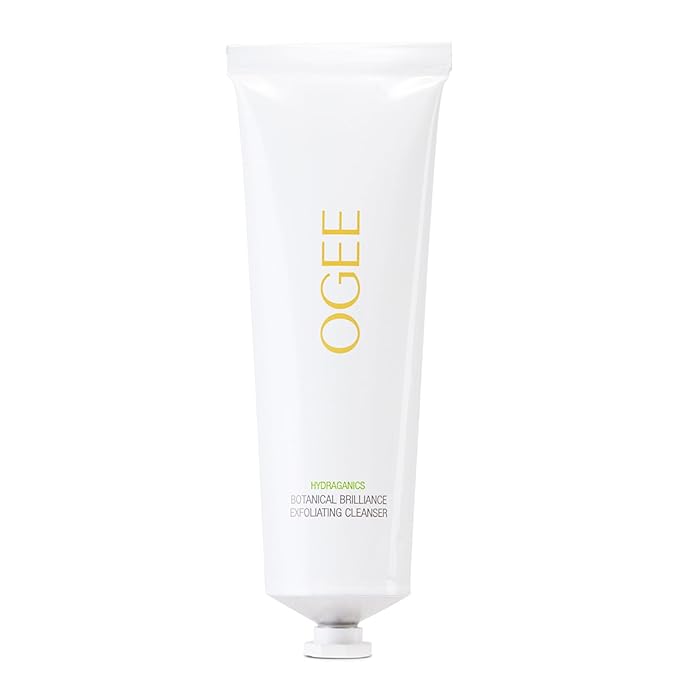 Ogee Botanical Brilliance Exfoliating Cleanser – High Performance Facial Wash – Certified Organic Face Exfoliator Made in USA