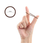 200 Pieces No Crease Elastic Hair Ties,2.5 cm in Diameter Small Hair Elastics,Baby hair Ponytail Holders for Women,Girls and Kids(2 mm x 2.5 cm, Brown)